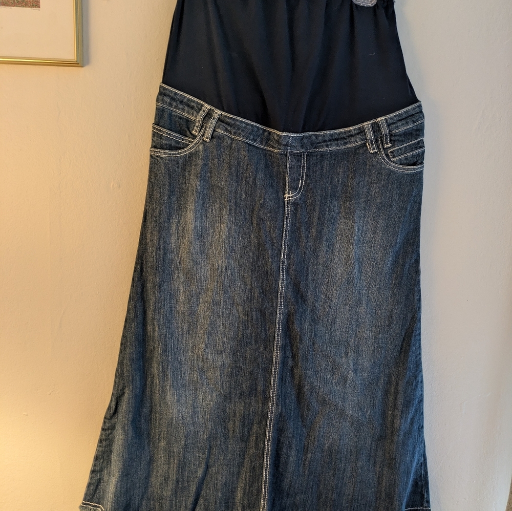 Denim maternity skirt